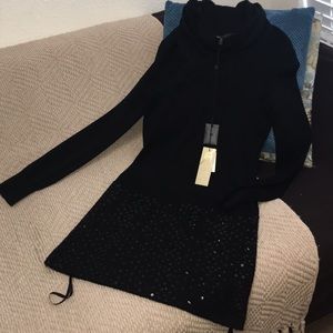 BCBGMaxazria Stunning  black sweater dress. Size M